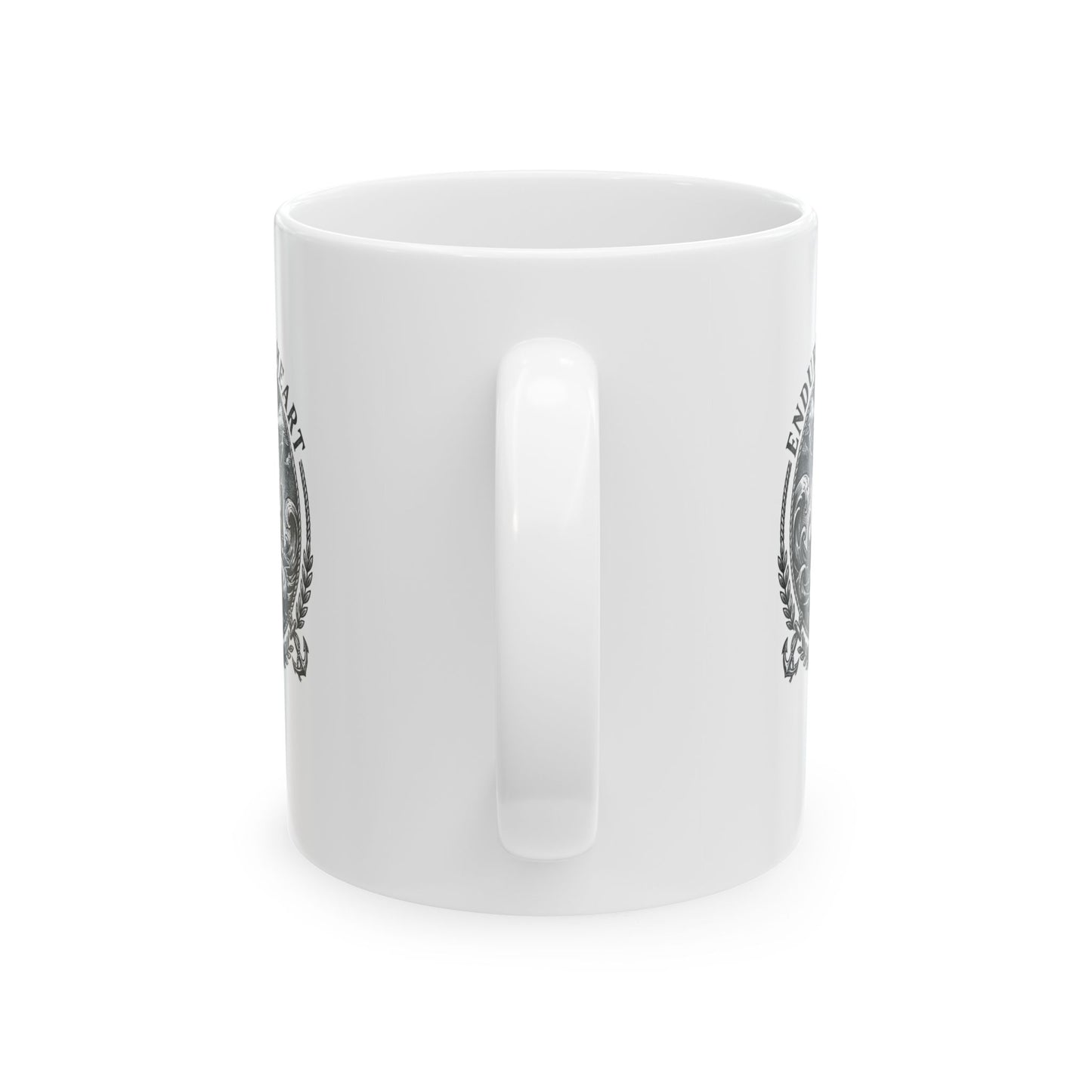 Odysseus Endure o Heart Quote Ceramic Mug, (11oz, 15oz)