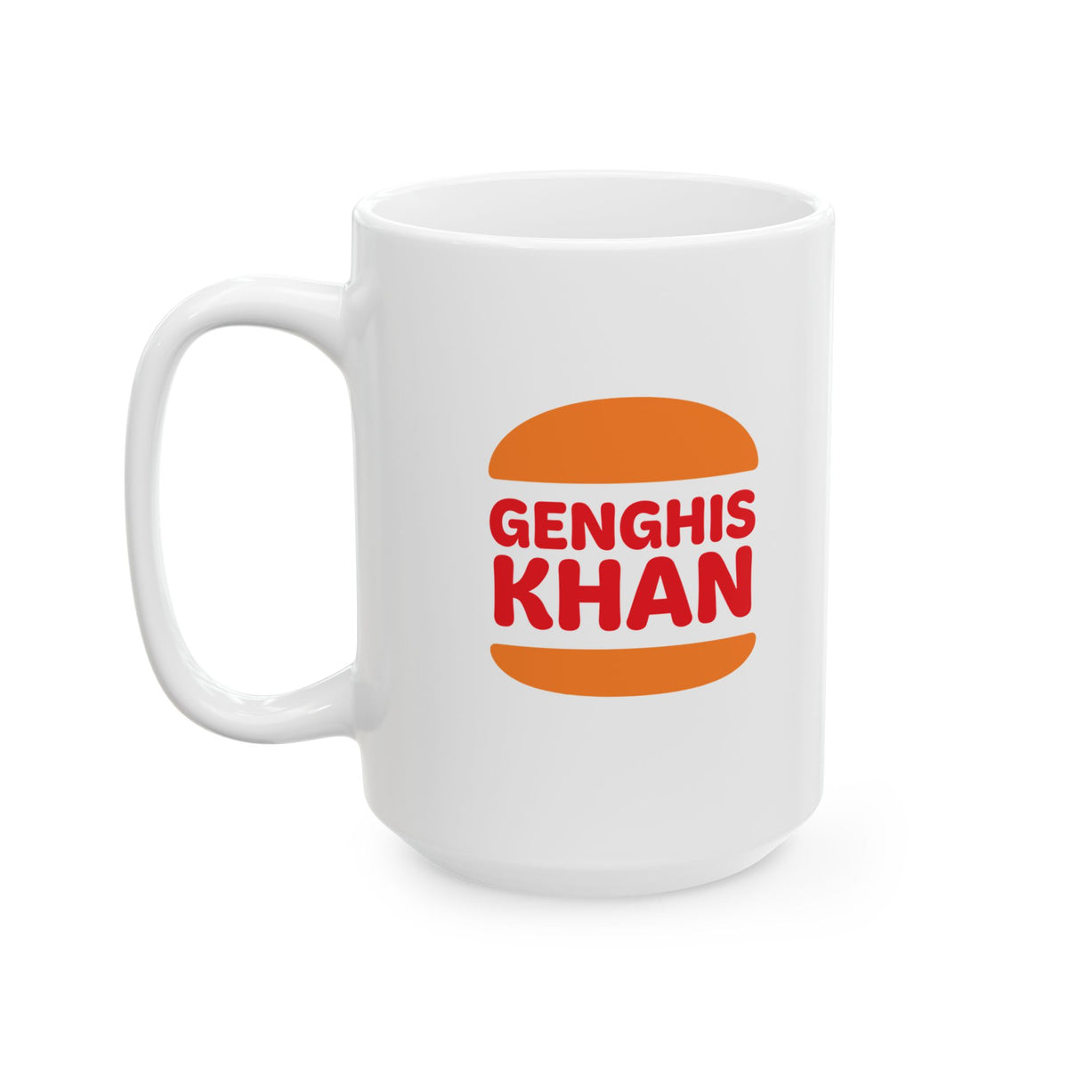Genghis Khan Burger Logo Ceramic Mug, (11oz, 15oz)