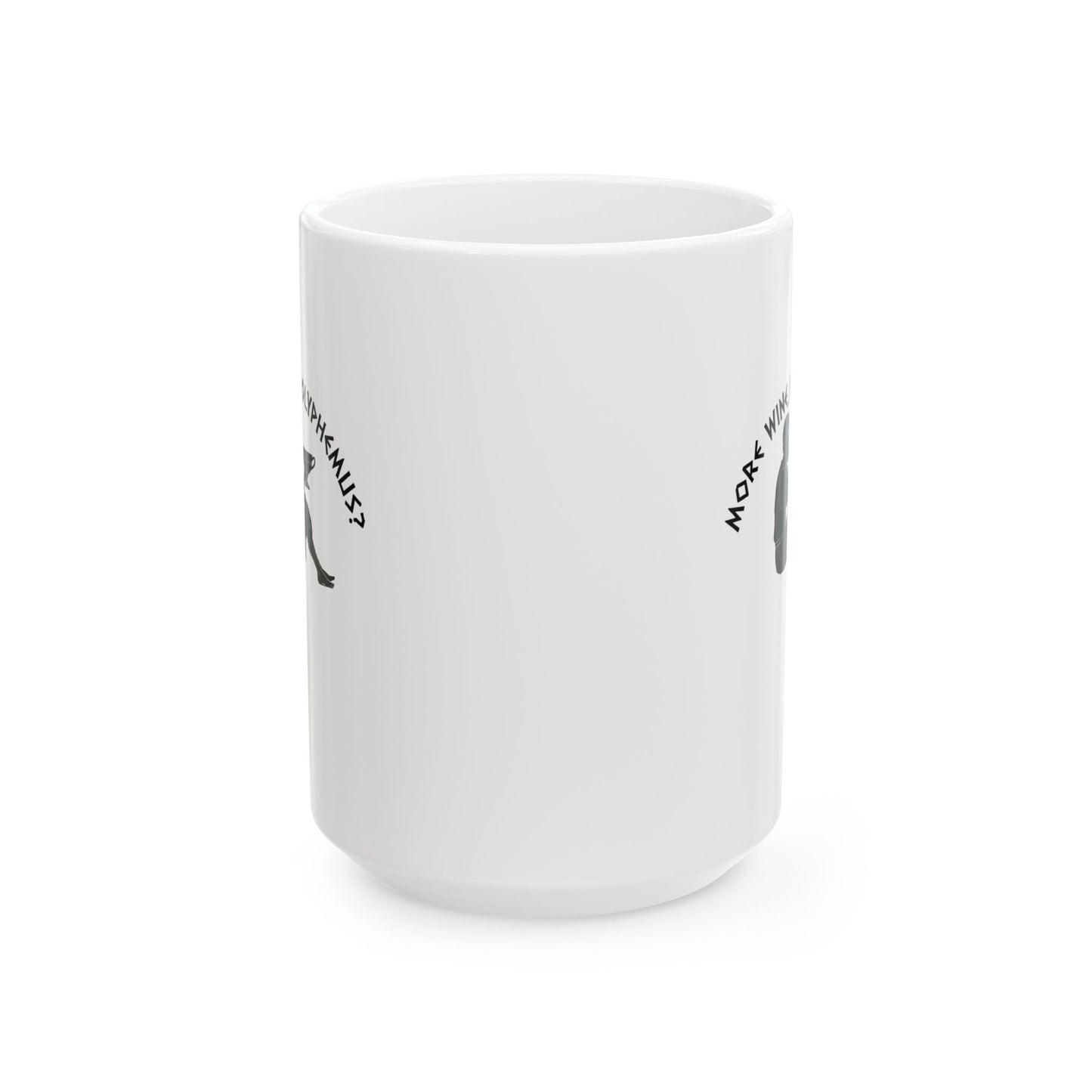 More Wine Polyphemus Cyclops Ceramic Mug, (11oz, 15oz)