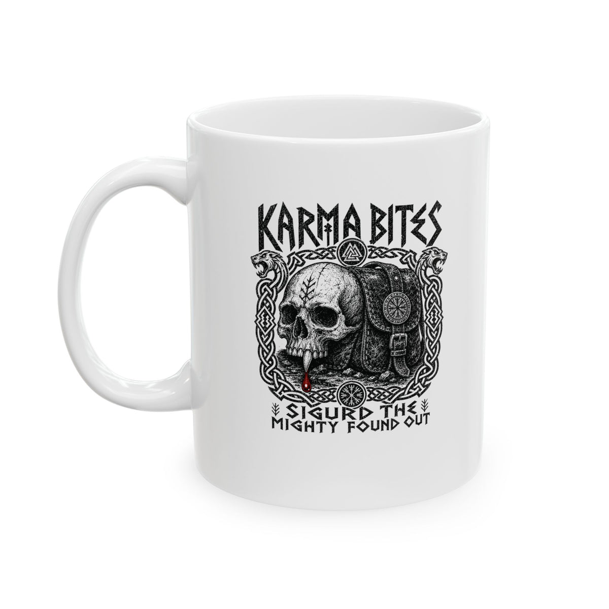 Karma Bites Sigurd the Mighty Ceramic Mug, (11oz, 15oz)