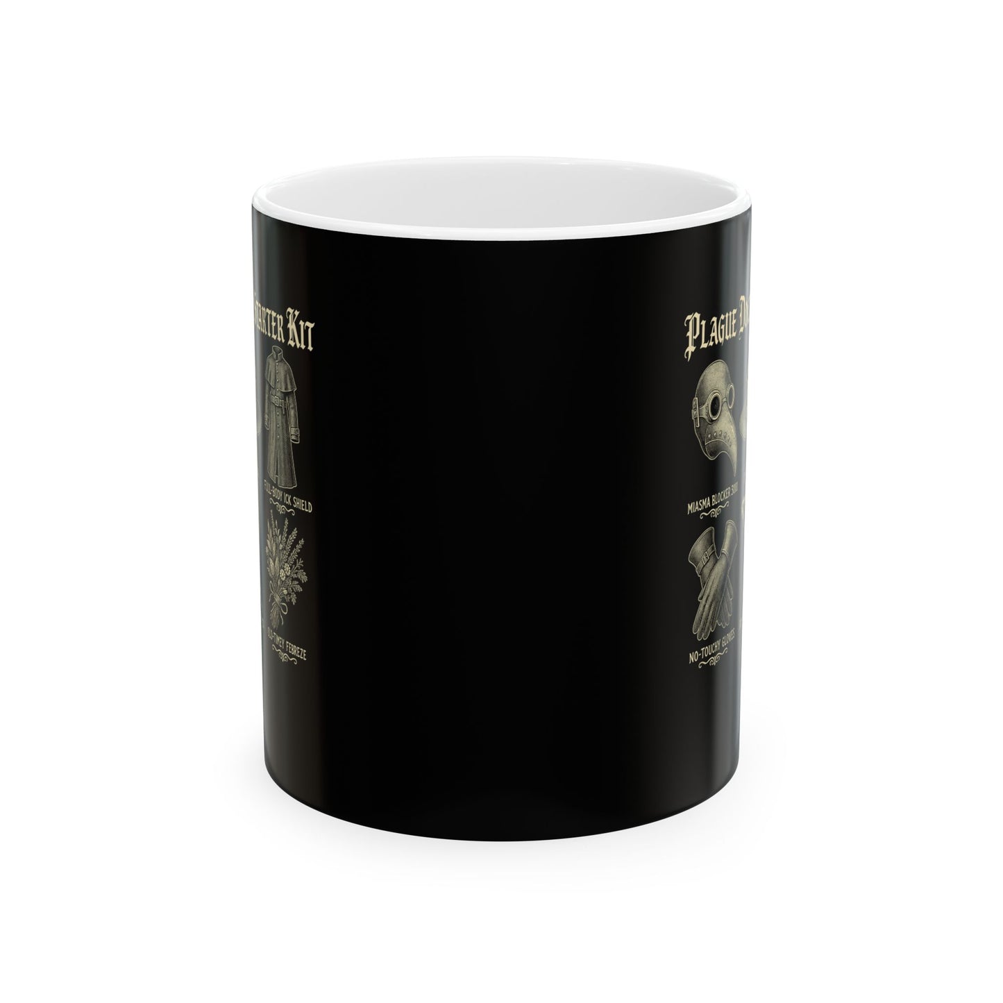 Plague Doctor Starter Kit Ceramic Mug, (11oz, 15oz)