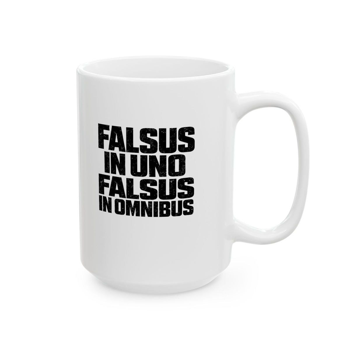 False in One Thing, False in Everything Latin Quote Ceramic Mug, (11oz, 15oz)