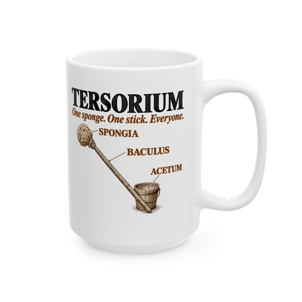 Latrine Sponge Tersorium Ceramic Mug, (11oz, 15oz)
