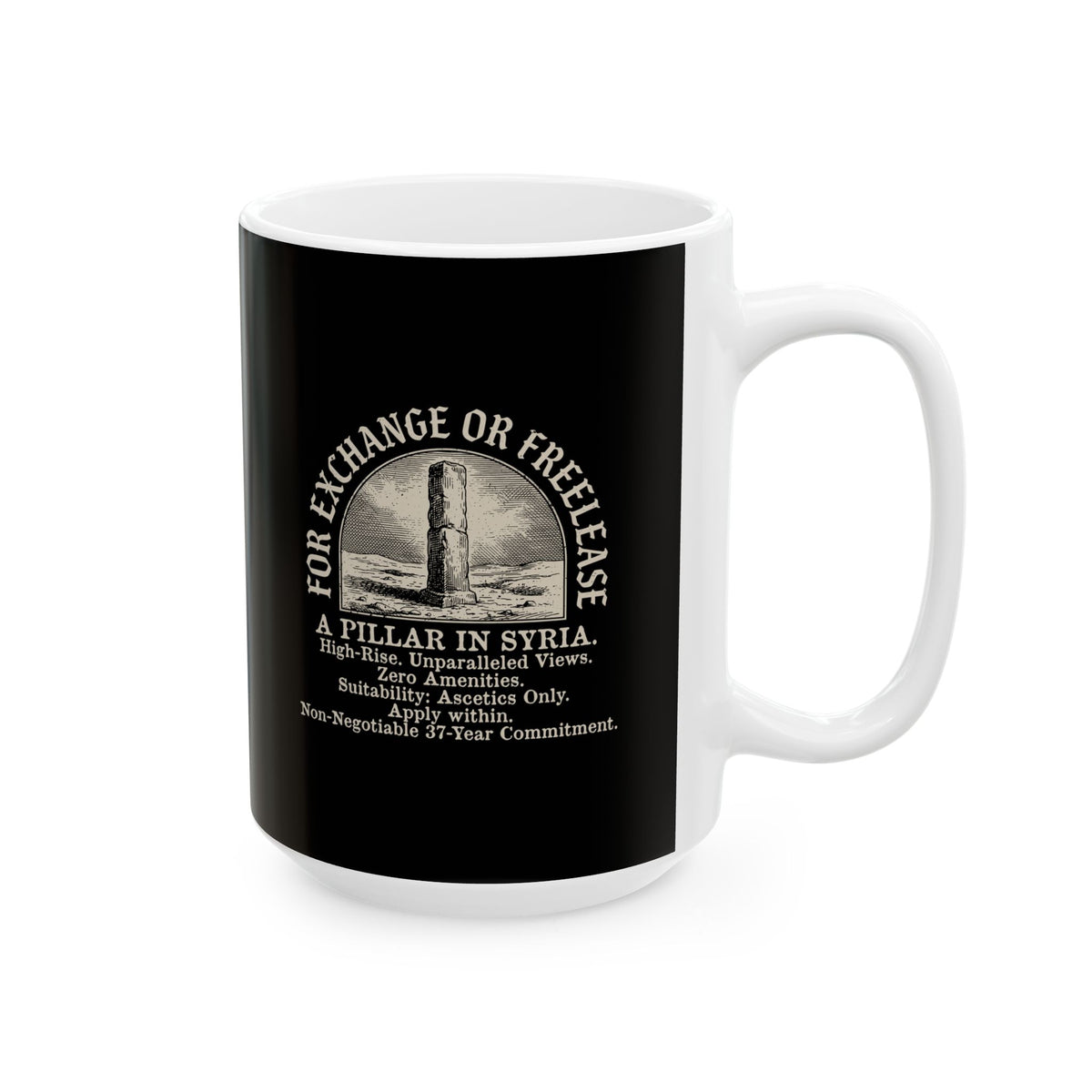 Saint Simeon Stylites Real Estate Listing Ceramic Mug, (11oz, 15oz)