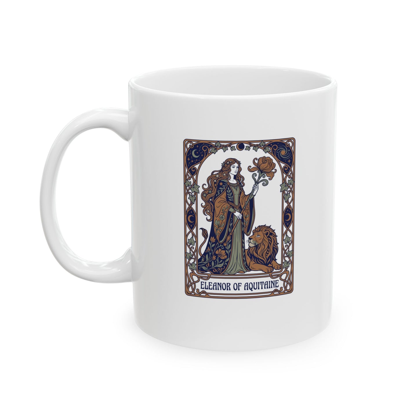 Eleanor of Aquitaine Art Nouveau Ceramic Mug, (11oz, 15oz)
