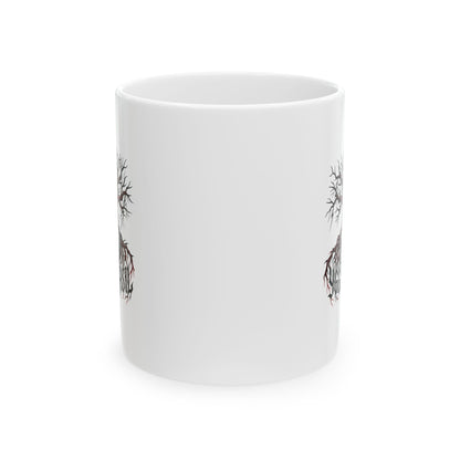Yggdrasil Tree with Skull Ceramic Mug, (11oz, 15oz)