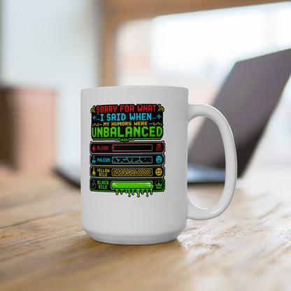 8 Bit Sorry for What I Said Humors Ceramic Mug, (11oz, 15oz)