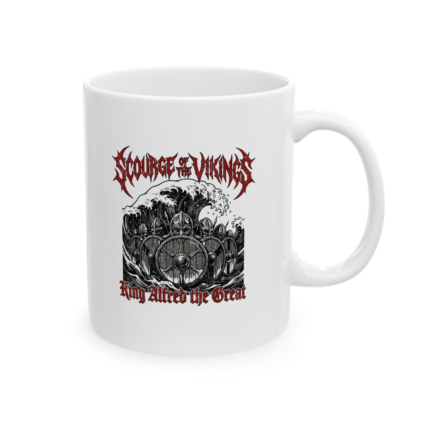 King Alfred Scourge of the Vikings Ceramic Mug, (11oz, 15oz)