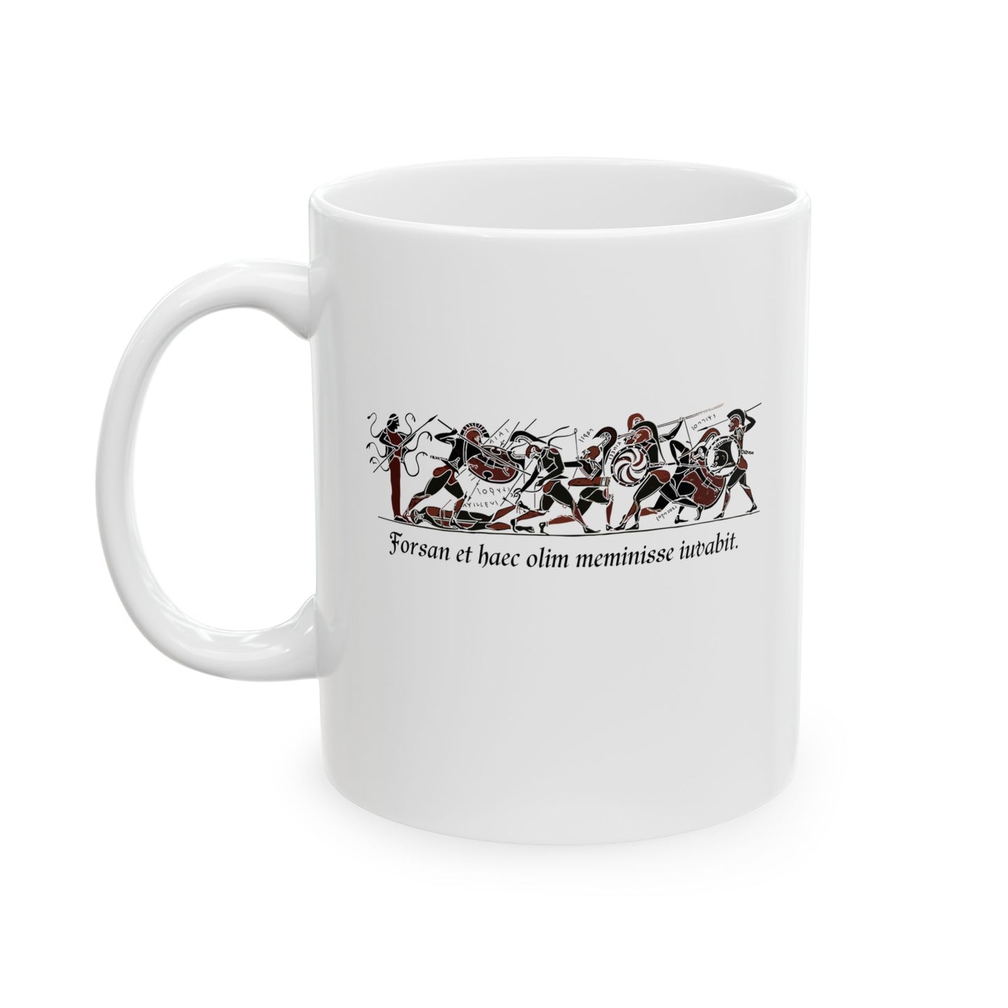 Aeneid Good Old Days Quote in Latin  Ceramic Mug, (11oz, 15oz)