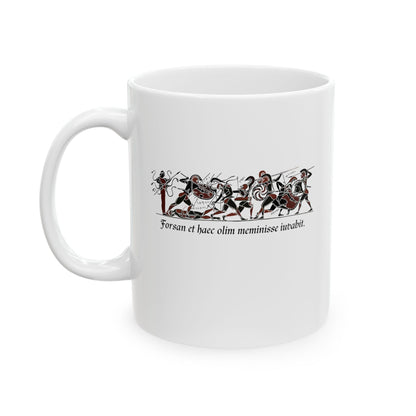 Aeneid Good Old Days Quote in Latin  Ceramic Mug, (11oz, 15oz)
