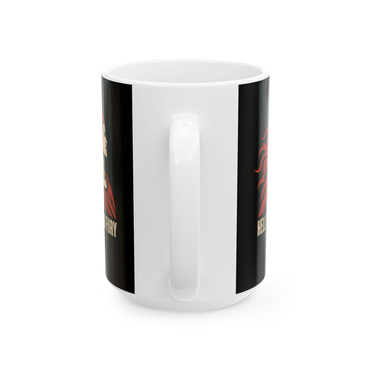 Boudica Hell Hath No Fury Flat Vector Ceramic Mug, (11oz, 15oz)