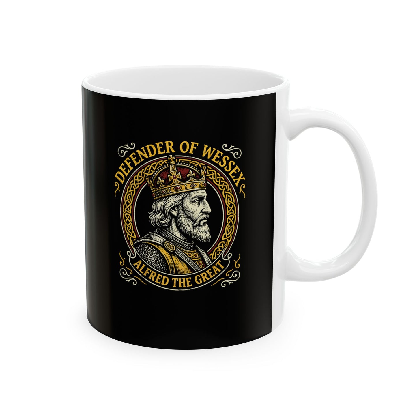 Alfred the Great Defender of Wessex Ceramic Mug, (11oz, 15oz)