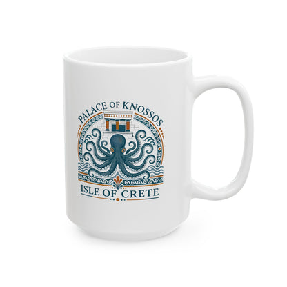 Palace of Knossos Octopus Ceramic Mug, (11oz, 15oz)