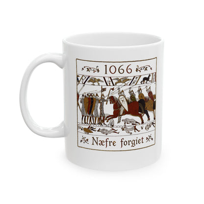 1066 Never Forget Old English Tapestry Ceramic Mug, (11oz, 15oz)