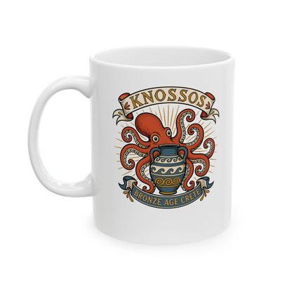 Knossos Bronze Age Crete Octopus Ceramic Mug, (11oz, 15oz)