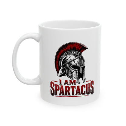 I Am Spartacus Helmet Ceramic Mug, (11oz, 15oz)