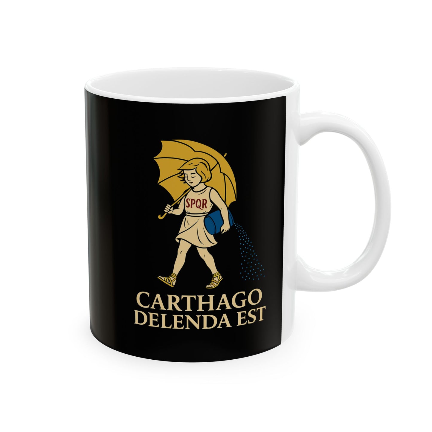 Carthago Delenda Est Morton's Girl Ceramic Mug, (11oz, 15oz)