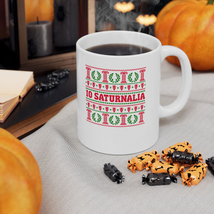 Io Saturnalia Ugly Sweater Ceramic Mug, (11oz, 15oz)