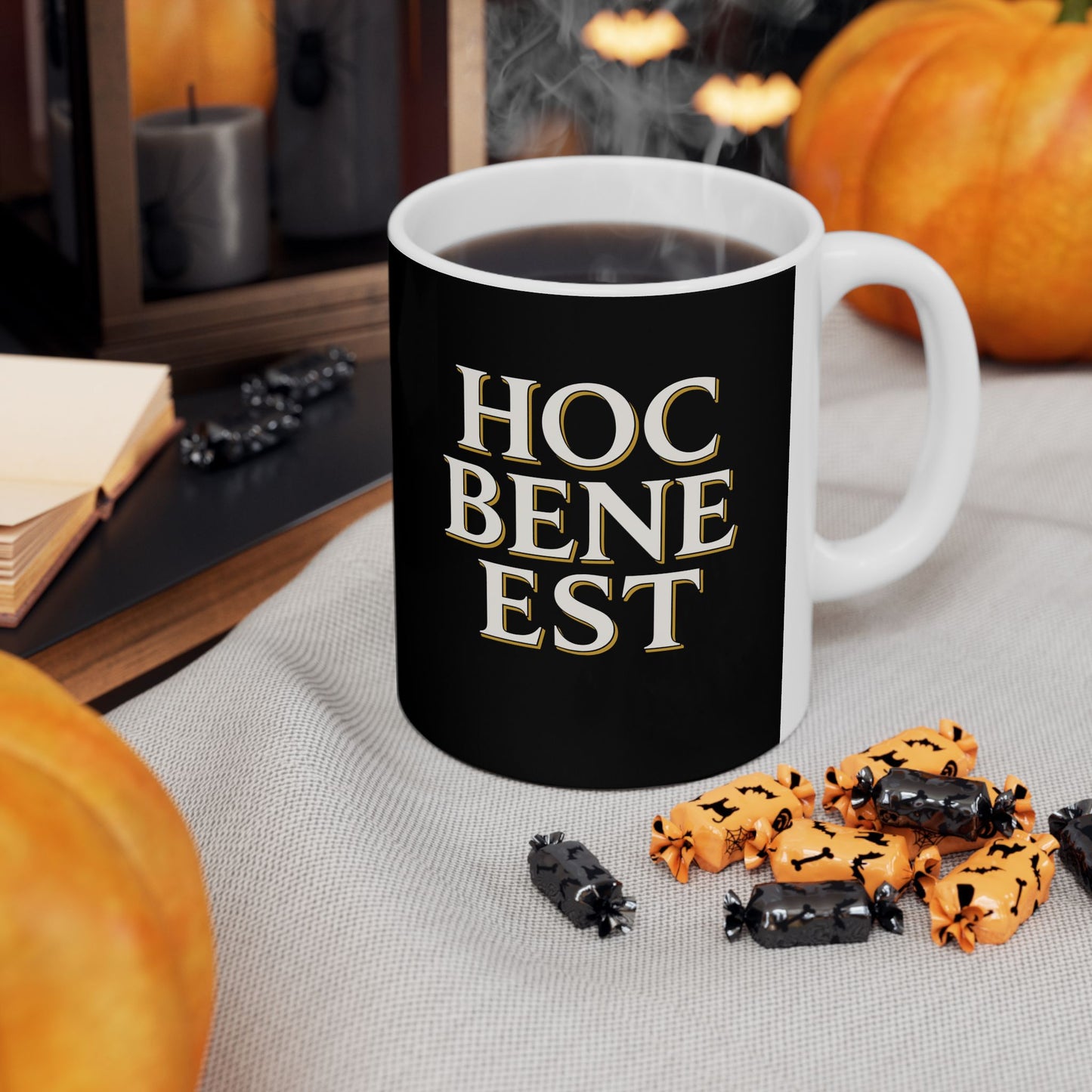 Hoc Bene Est This is Fine Latin Ceramic Mug, (11oz, 15oz)