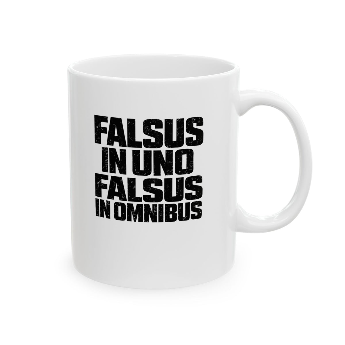 False in One Thing, False in Everything Latin Quote Ceramic Mug, (11oz, 15oz)