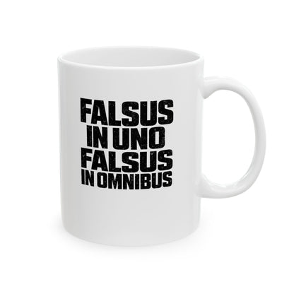 False in One Thing, False in Everything Latin Quote Ceramic Mug, (11oz, 15oz)