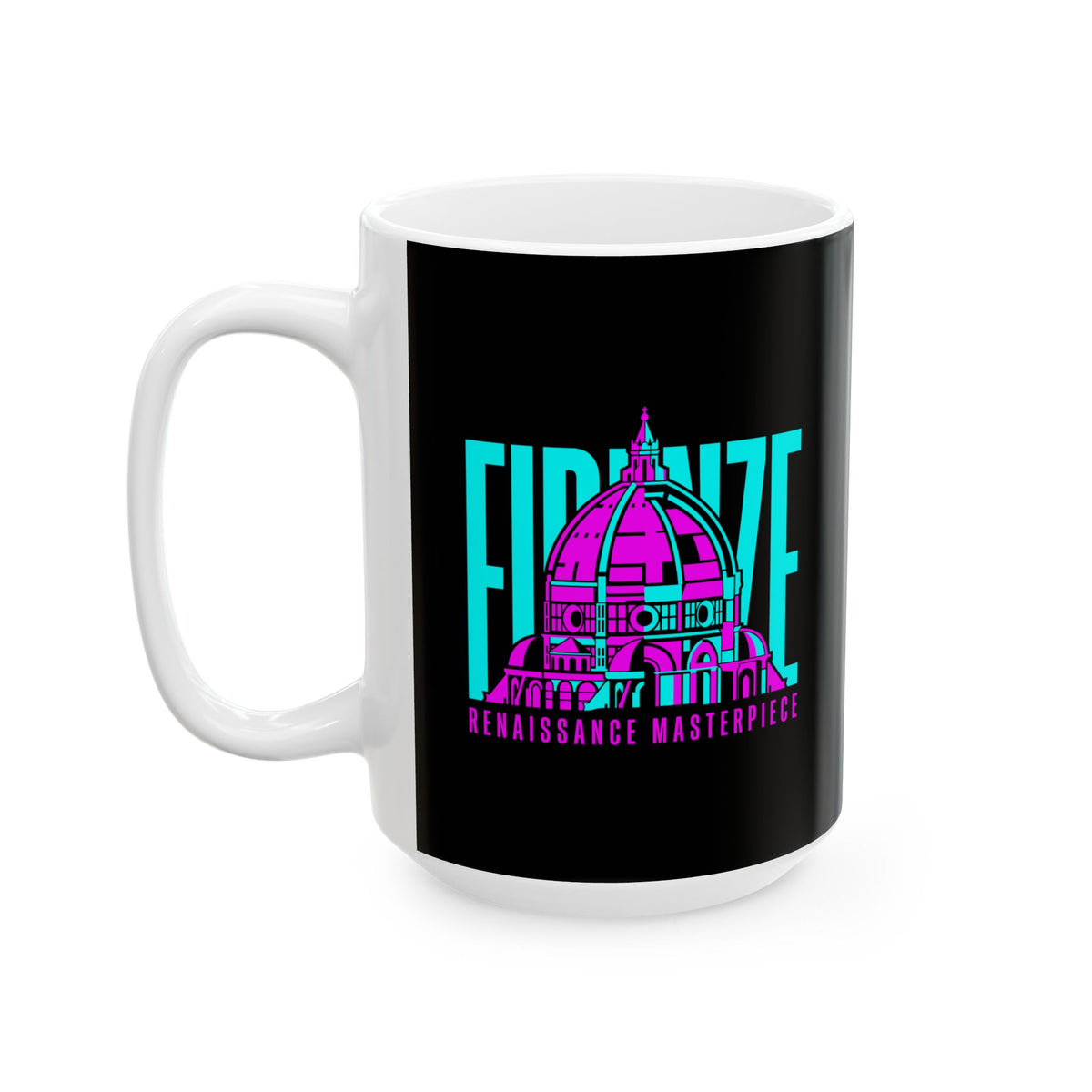 Brunelleschi's Dome Firenze Masterpiece Ceramic Mug, (11oz, 15oz)