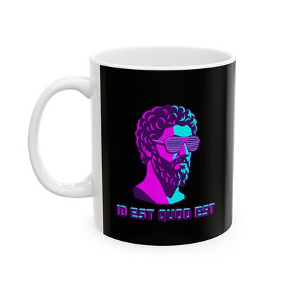 Vaporwave Aurelius It Is What It Is Latin Quote Ceramic Mug, (11oz, 15oz)