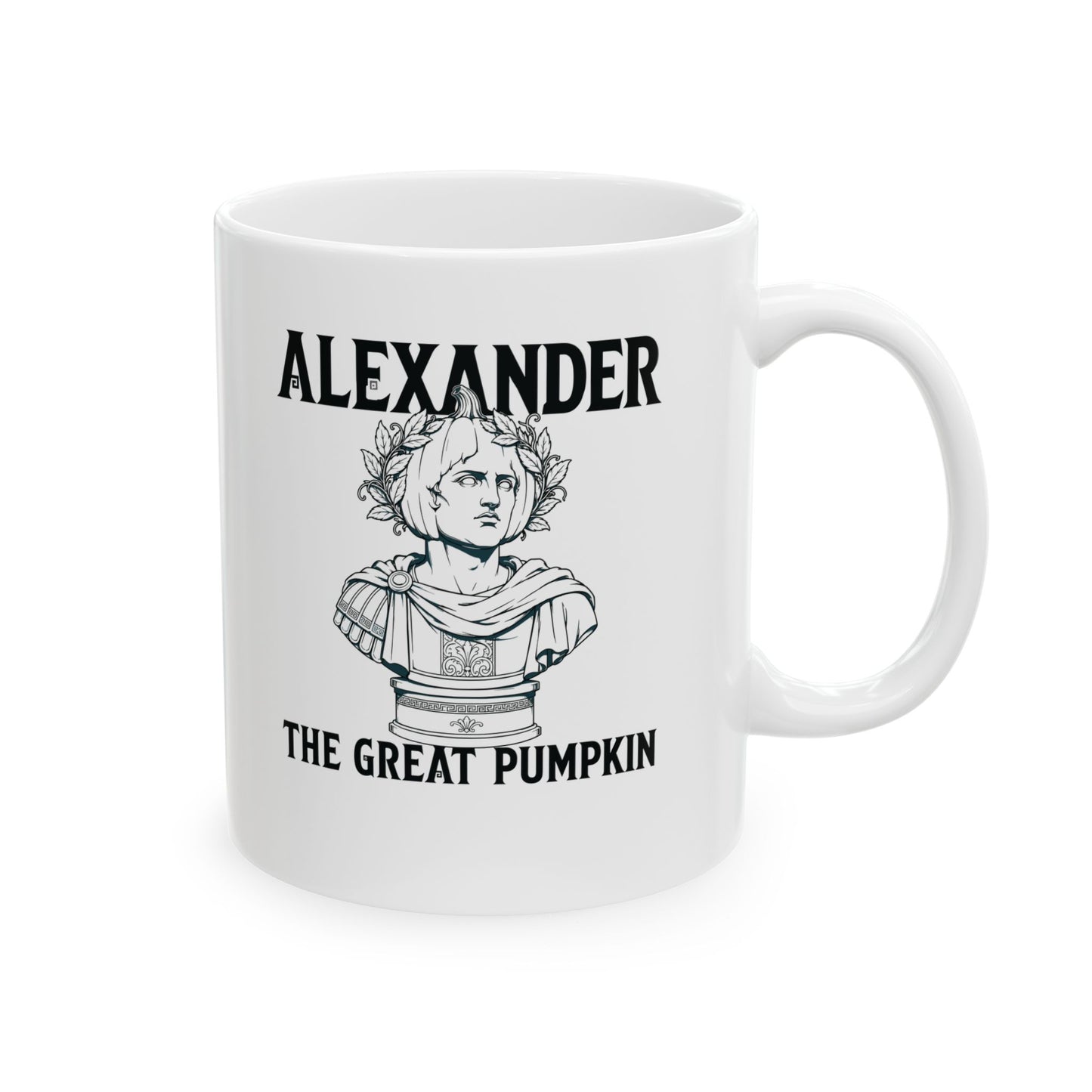 Alexander the Great Pumpkin! Statue Ceramic Mug, (11oz, 15oz)