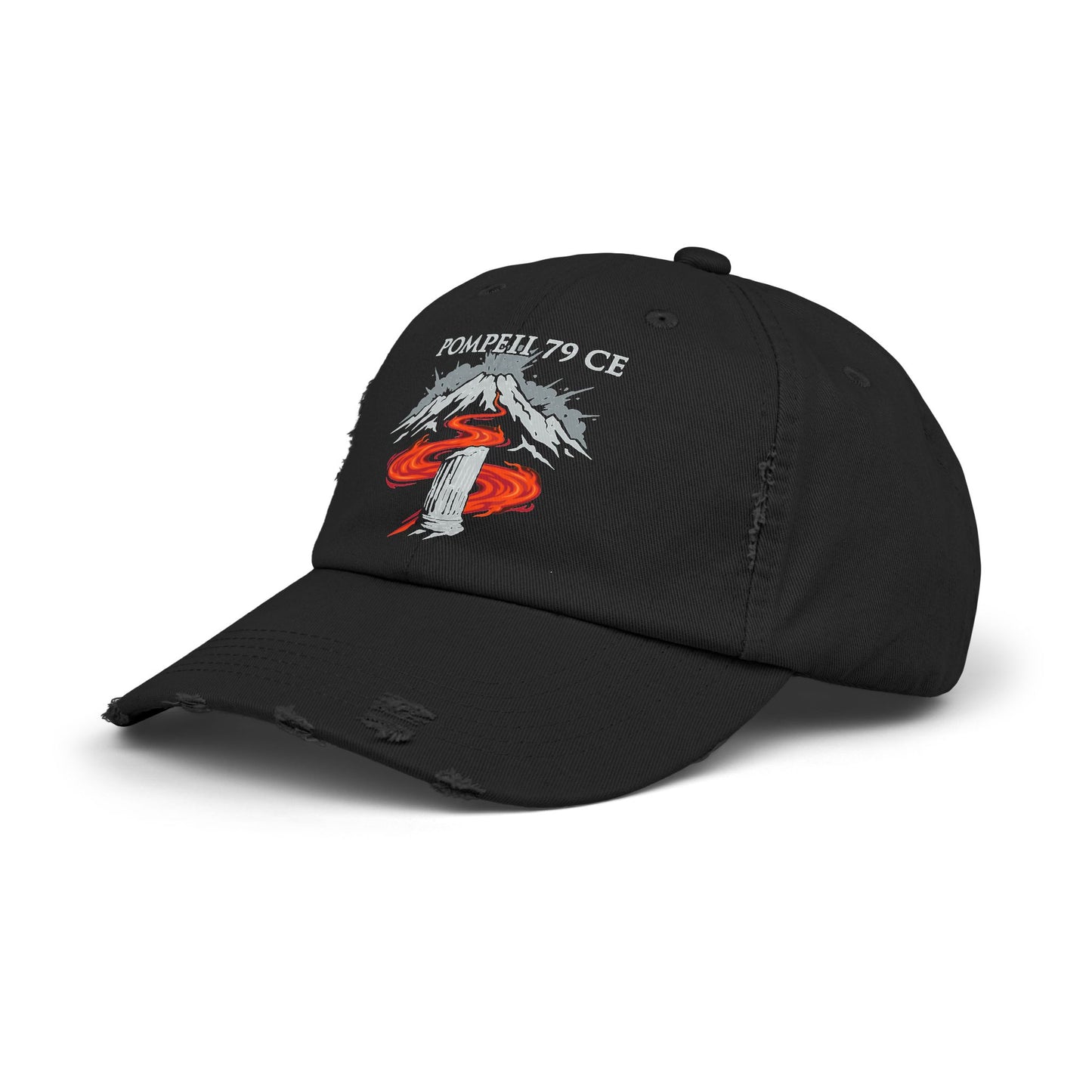 Pompeii 79 CE Vesuvius Unisex Distressed Cap