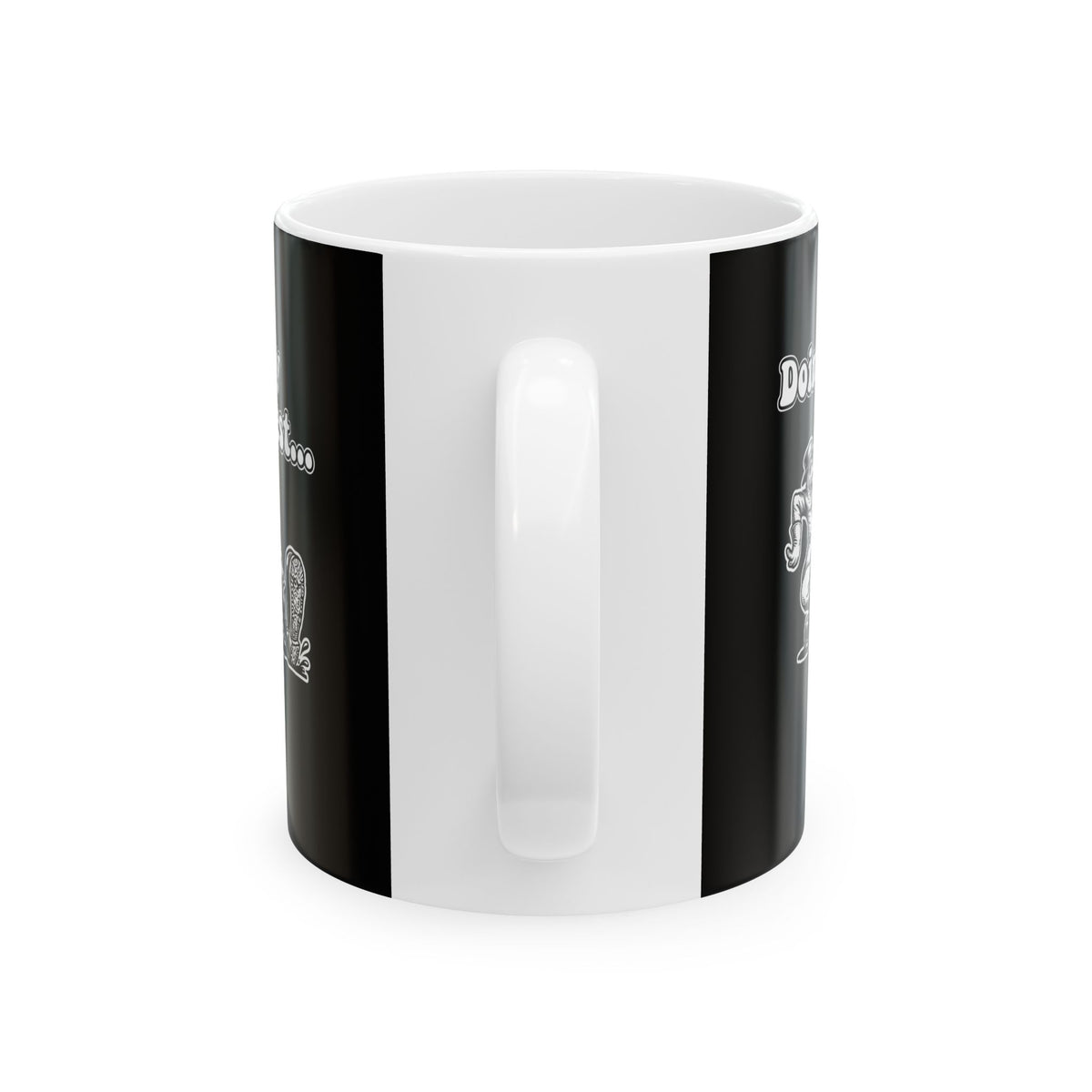 70s Style Black Plague Doctor Ceramic Mug, (11oz, 15oz)