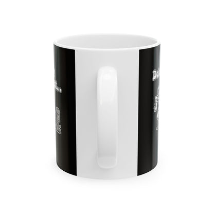 70s Style Black Plague Doctor Ceramic Mug, (11oz, 15oz)