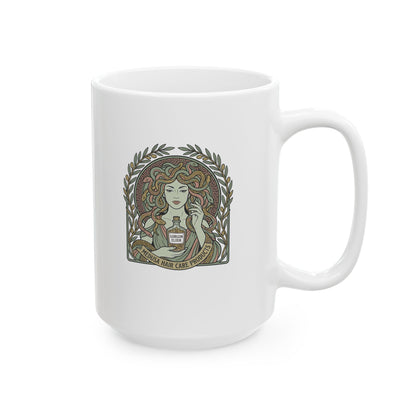 Medusa Hair Care Products Art Nouveau  Ceramic Mug, (11oz, 15oz)