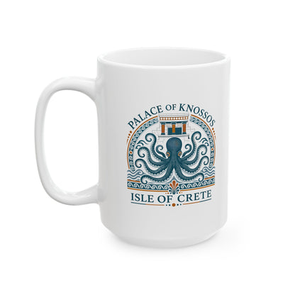 Palace of Knossos Octopus Ceramic Mug, (11oz, 15oz)