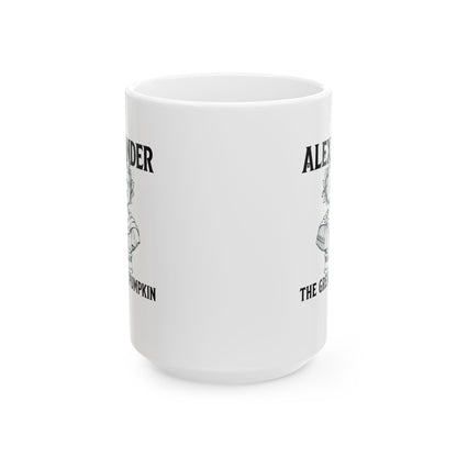 Alexander the Great Pumpkin! Statue Ceramic Mug, (11oz, 15oz)