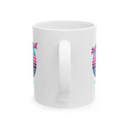 Viking Surf Club Raid & Relax Vaporwave Ceramic Mug, (11oz, 15oz)