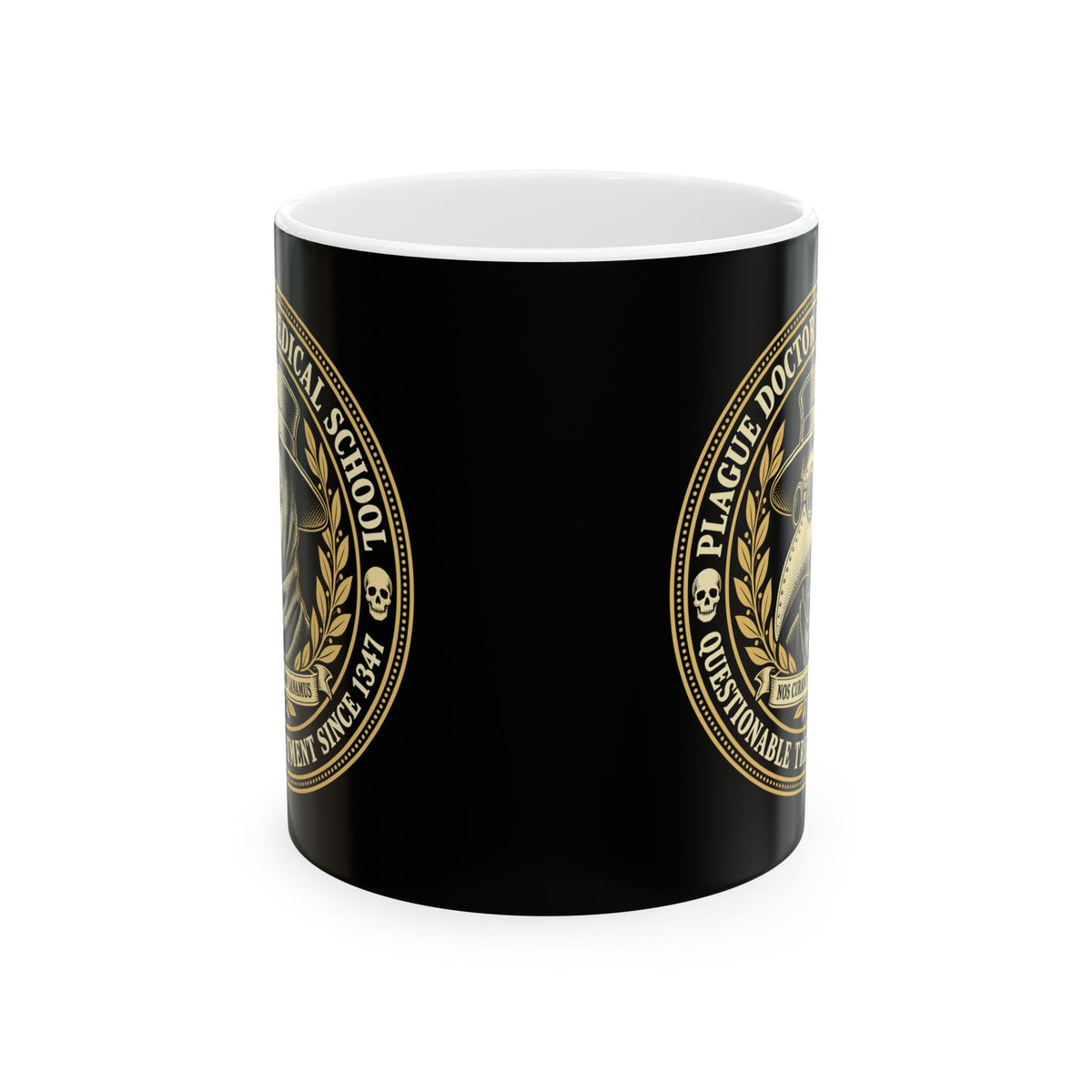 Plague Doctor Medical School Seal Ceramic Mug, (11oz, 15oz)
