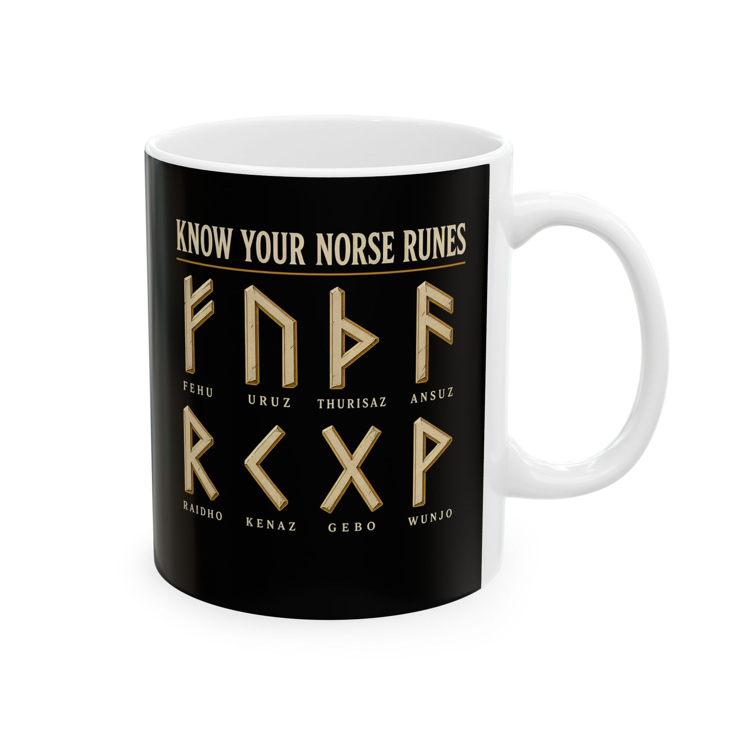 Know Your Norse Runes Ceramic Mug, (11oz, 15oz)