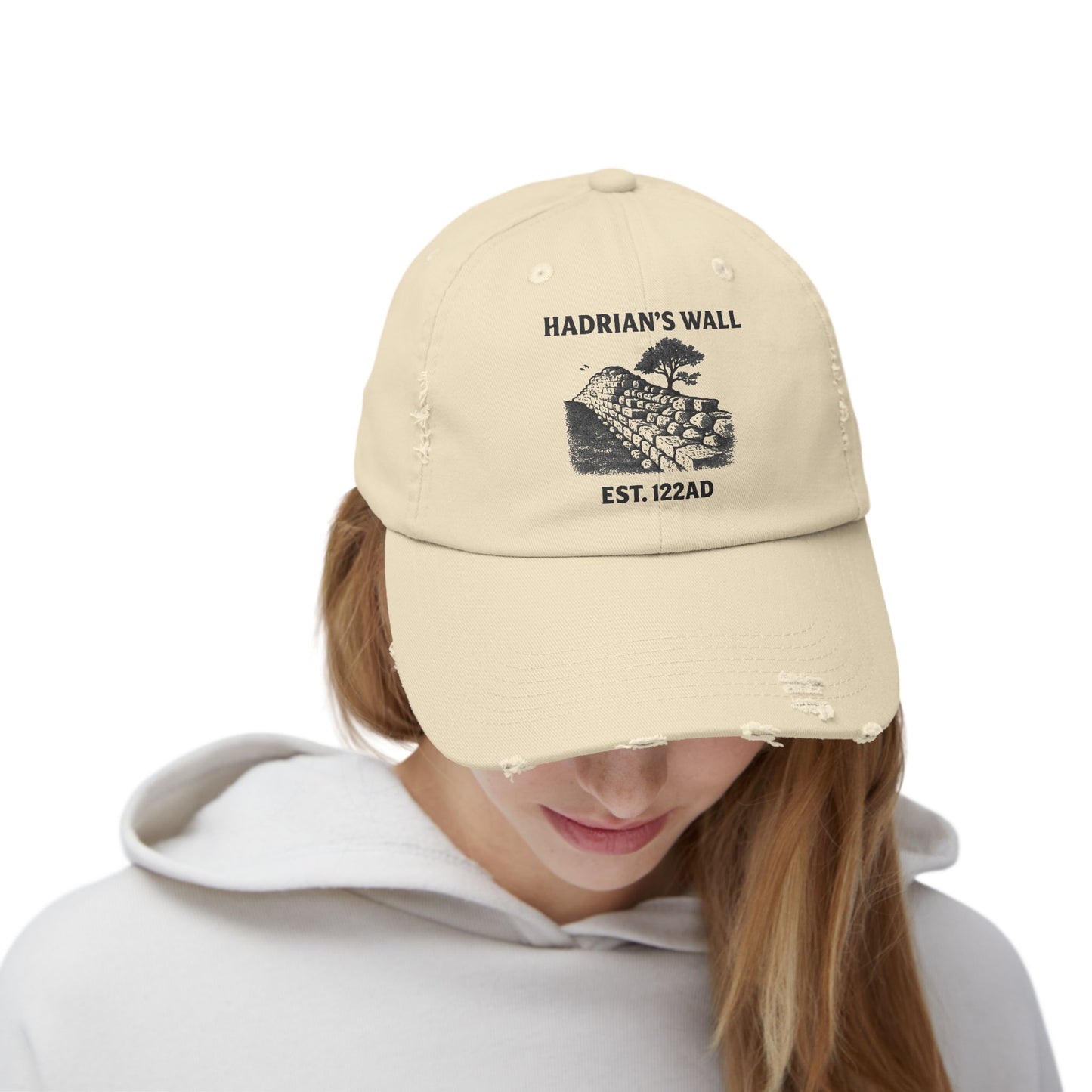 Hadrian's Wall Unisex Distressed Cap