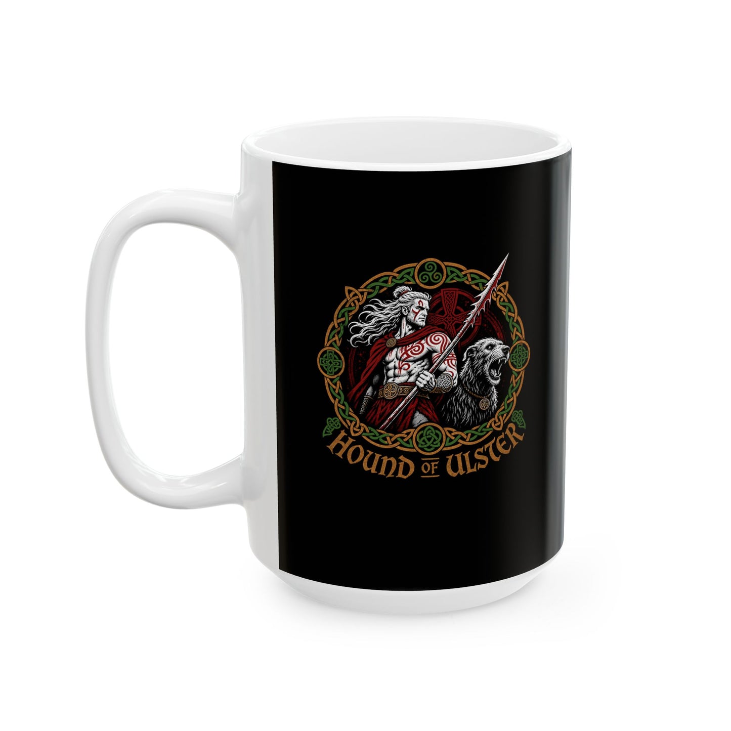 Hound of Ulster Cu Chulainn Ceramic Mug, (11oz, 15oz)