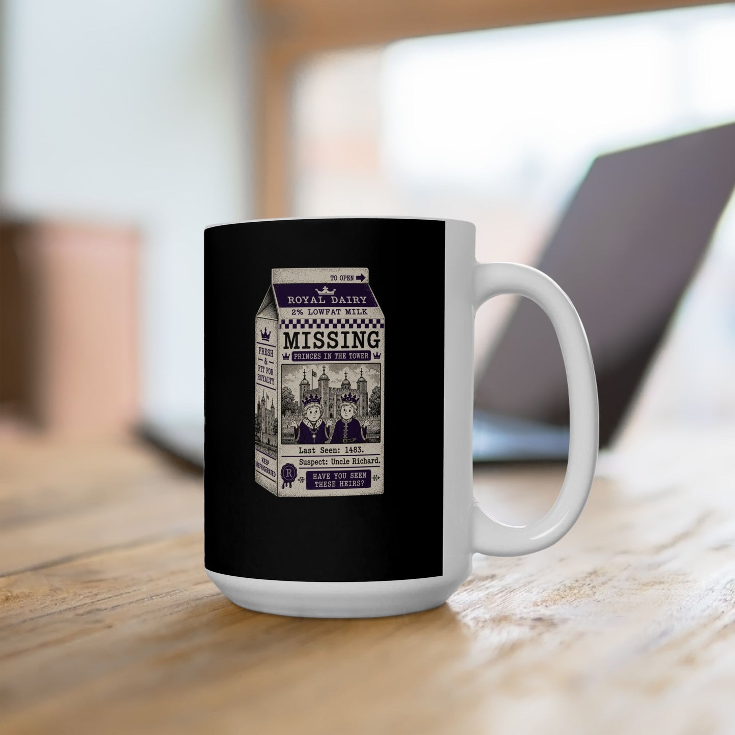 Princes in the Tower Missing Milk Carton Ceramic Mug, (11oz, 15oz)