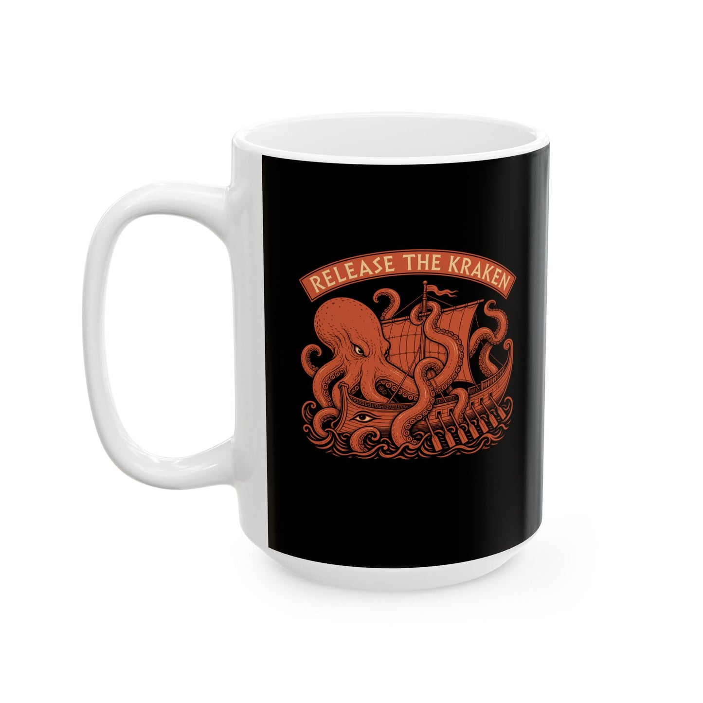 Release the Kraken Ceramic Mug, (11oz, 15oz)