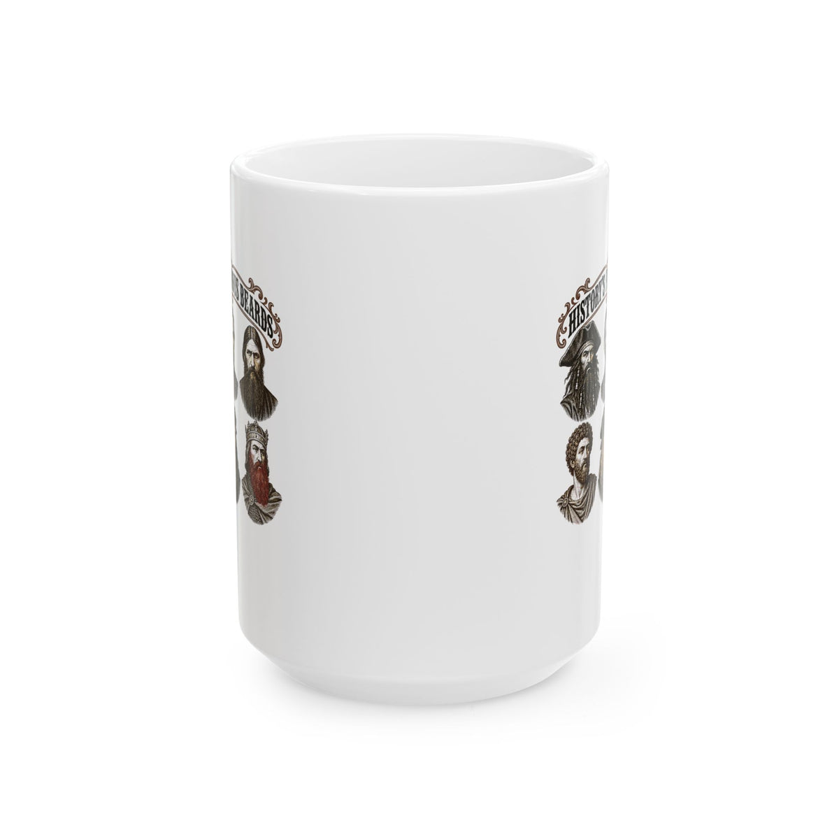 History's Famous Beards Engraving Ceramic Mug, (11oz, 15oz)