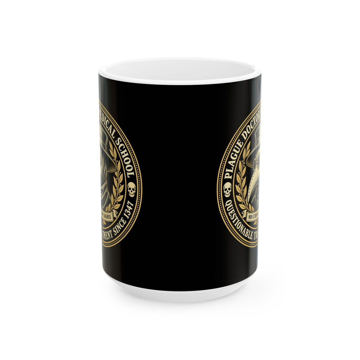 Plague Doctor Medical School Seal Ceramic Mug, (11oz, 15oz)