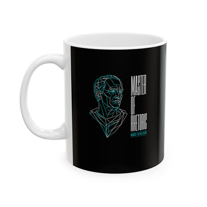 Cicero Master of Rhetoric Line Art Ceramic Mug, (11oz, 15oz)