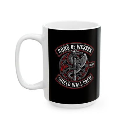 Sons of Wessex Shield Wall Crew Ceramic Mug, (11oz, 15oz)