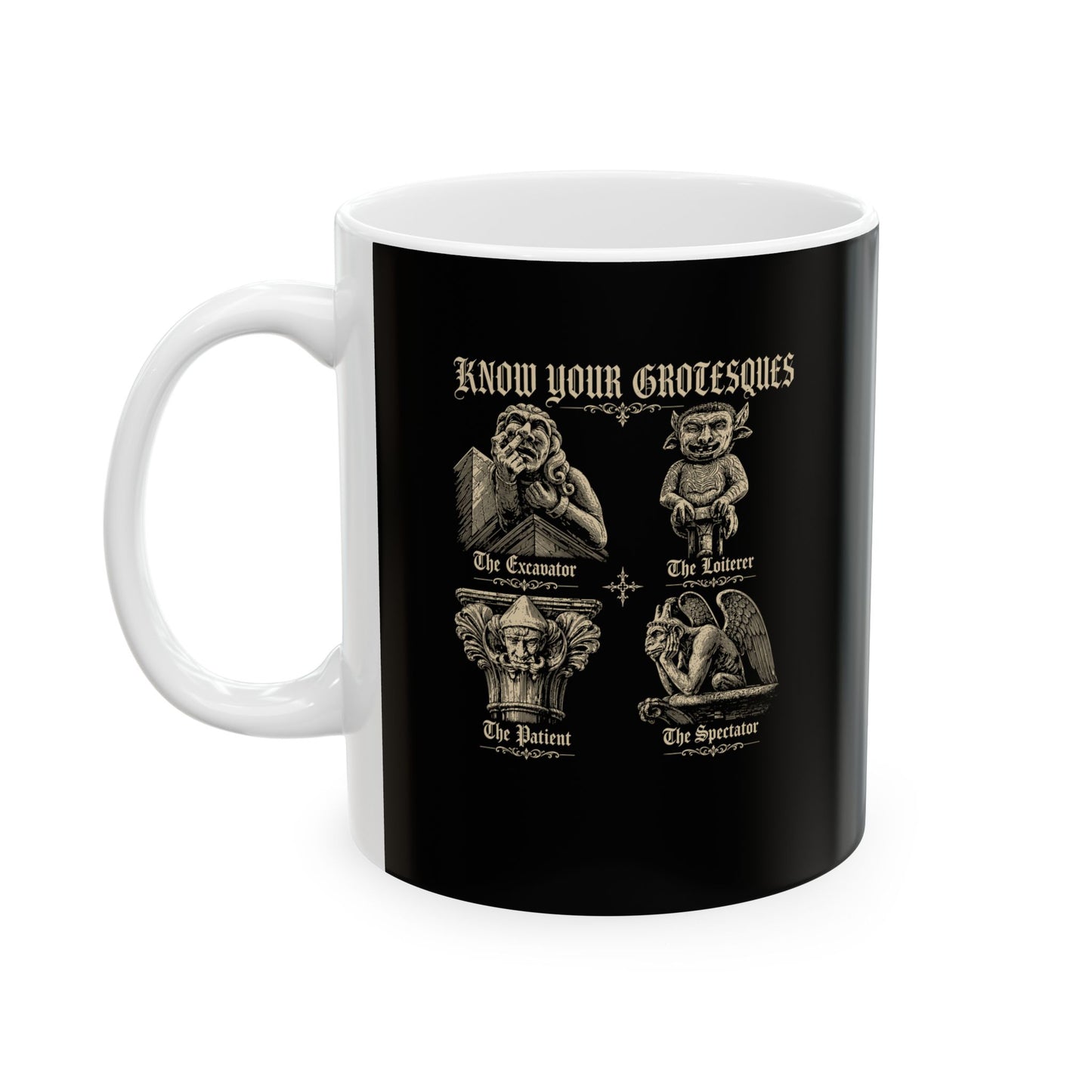 Know Your Grotesques Ceramic Mug, (11oz, 15oz)