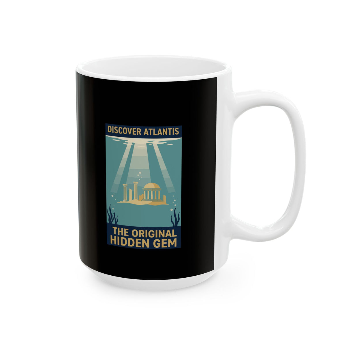 Visit Atlantis Retro Tourism Ceramic Mug, (11oz, 15oz)