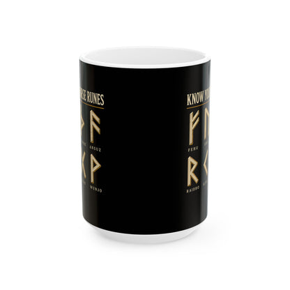 Know Your Norse Runes Ceramic Mug, (11oz, 15oz)