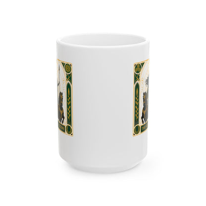 Boudica Queen of Iceni Tarot Ceramic Mug, (11oz, 15oz)