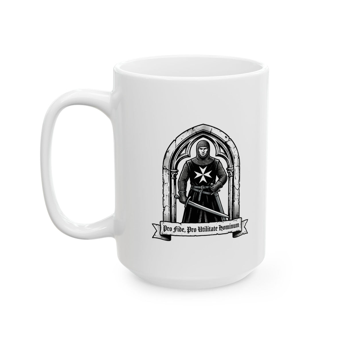 Knight Hospitaller For Faith For Benefit of Man Ceramic Mug, (11oz, 15oz)